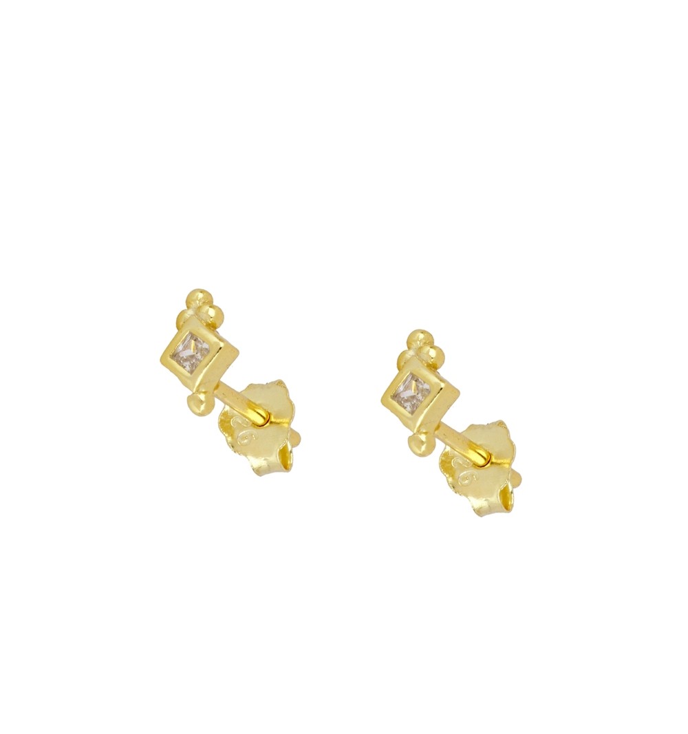 Gold-plated earrings 925 sterling silver.