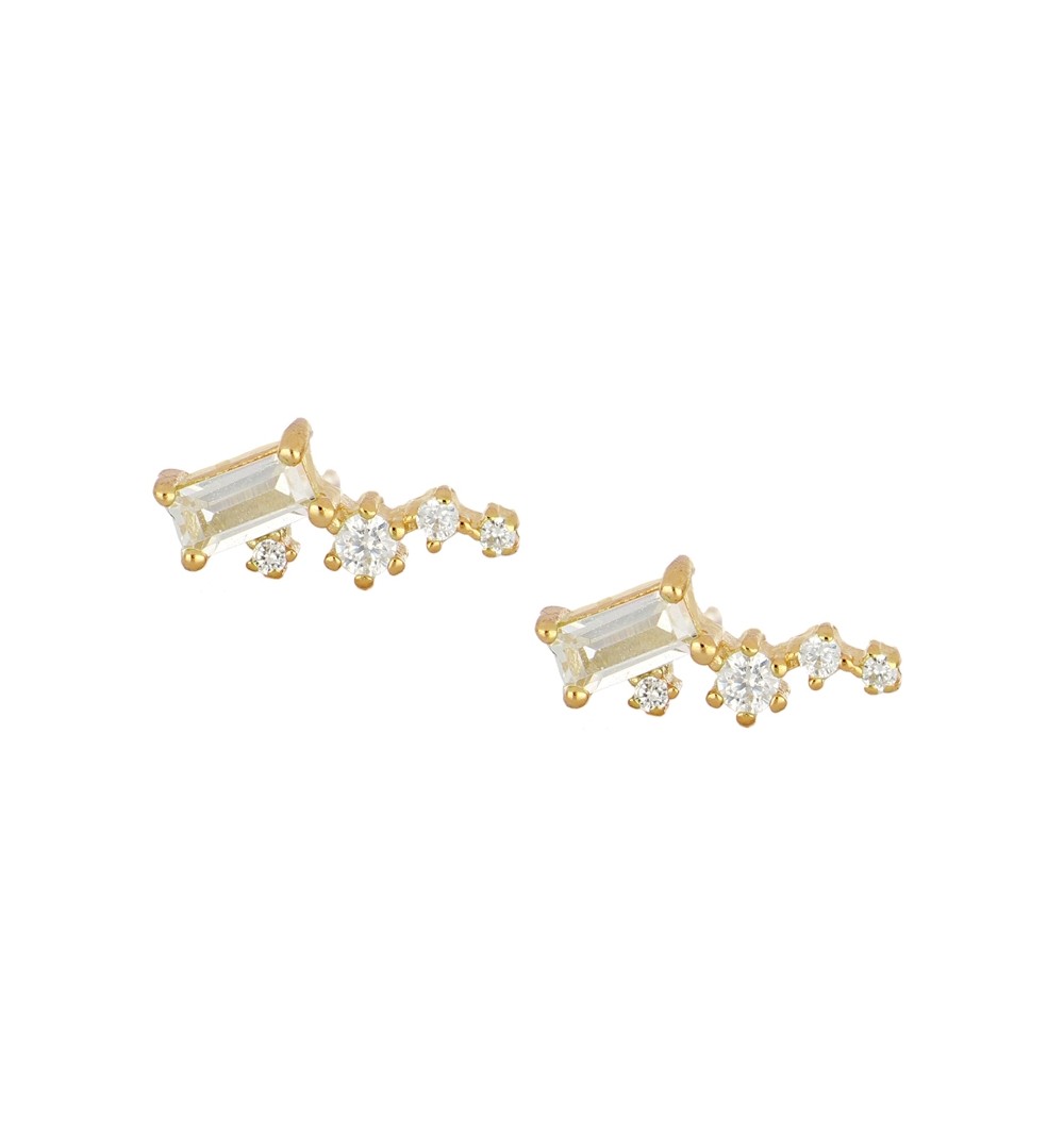Gold-plated sterling silver mini earring.