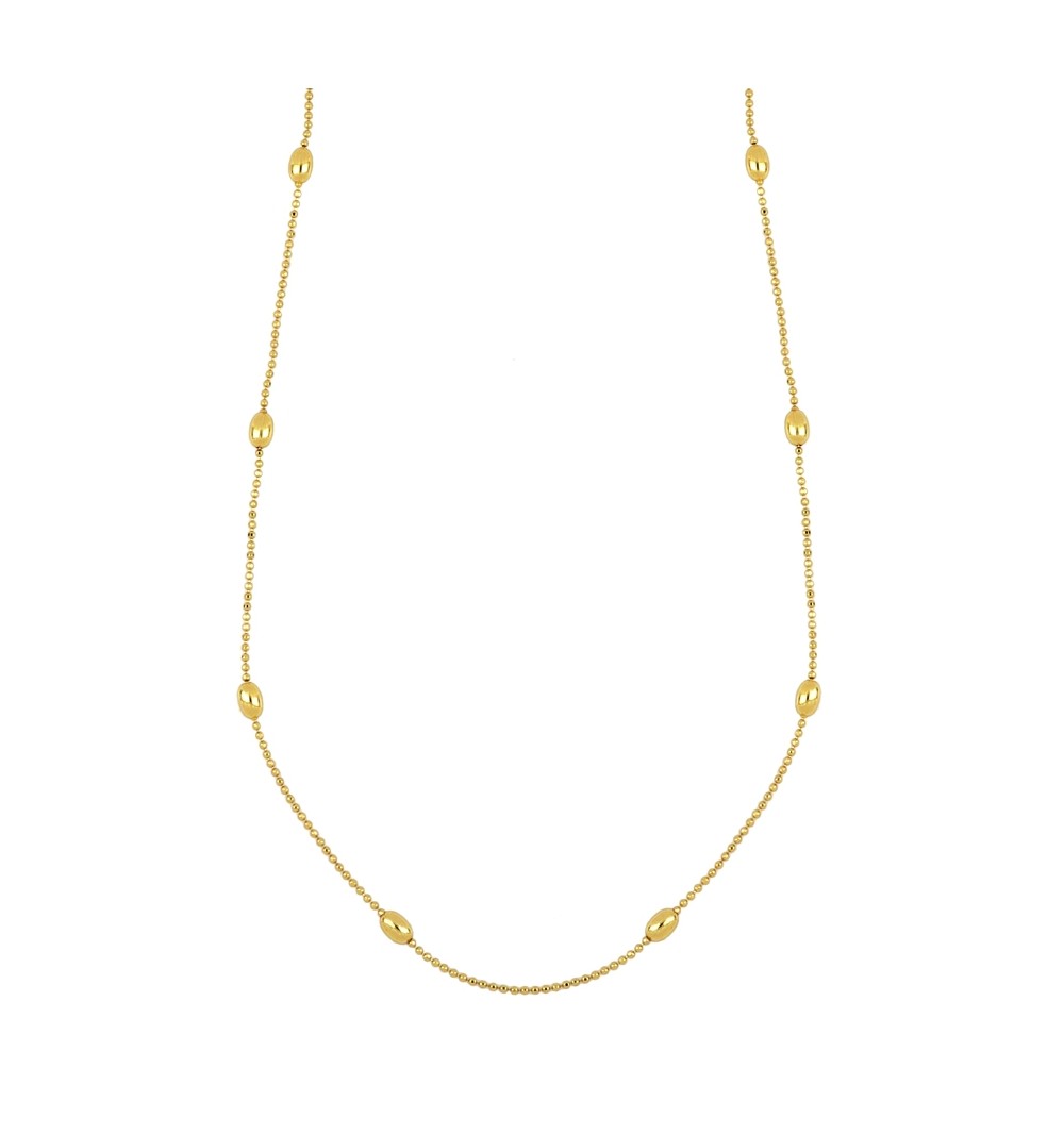 -Necklace made of gold-plated 925 sterling silver.