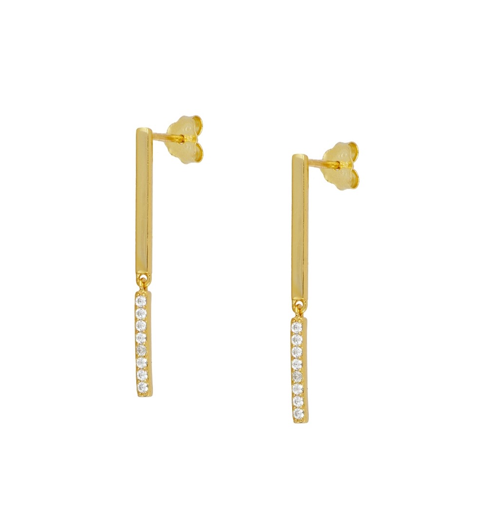 Earrings, gold-plated 925 sterling silver.