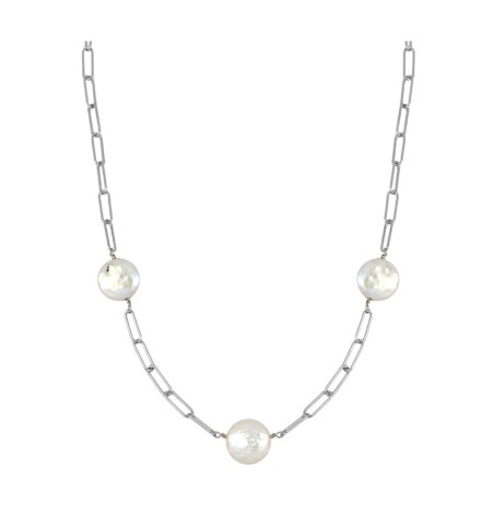 NECKLACE OIHANE SILVER | Bymarta.es