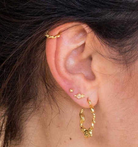 PENDIENTE FLOPPY PIERCING GOLD | Bymarta.es