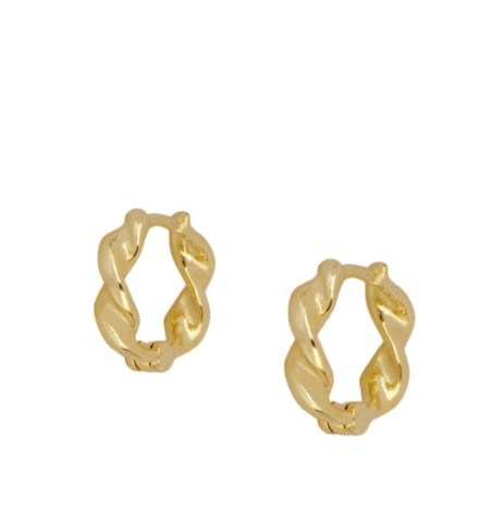 Pendientes de plata 925 con baño de oro .