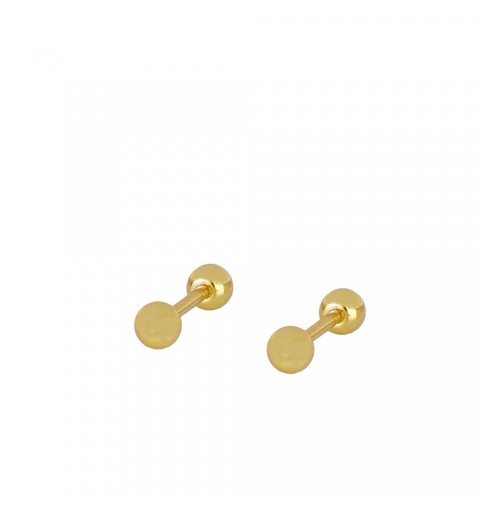 Gold-plated sterling silver piercing earring.