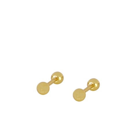 Gold-plated sterling silver piercing earring.