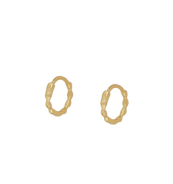 PENDIENTES ARALIA HOOPS GOLD | Bymarta.es