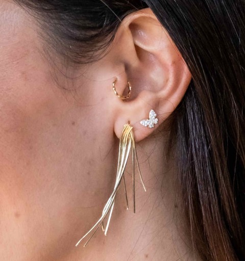 PENDIENTES ARALIA HOOPS GOLD | Bymarta.es 2
