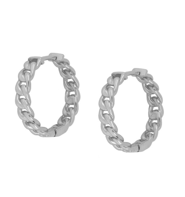 Hoop earrings, 925 sterling silver.