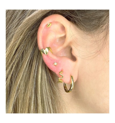 EARRING TEVA GOLD | Bymarta.es