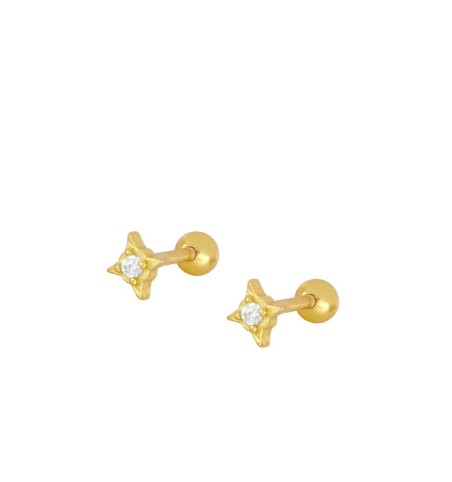 EARRING ALOIA PIERCING GOLD | Bymarta.es