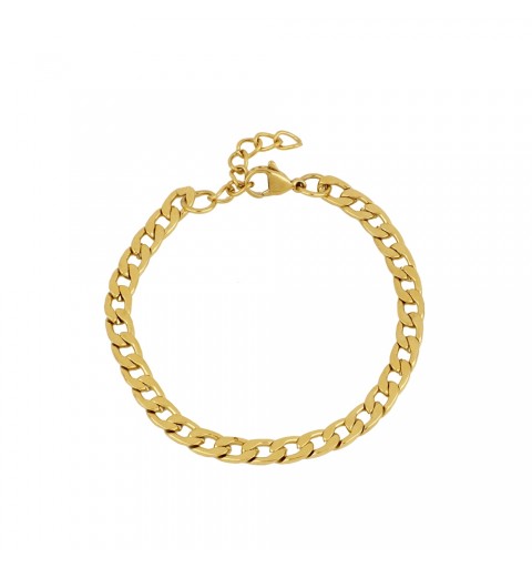 Bracelet made of gold-plated steel .