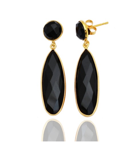 Gold-plated sterling silver earring