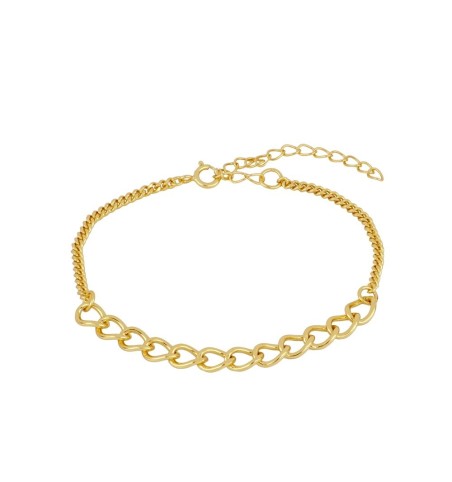 Pulsera de plata 925, con baño de oro