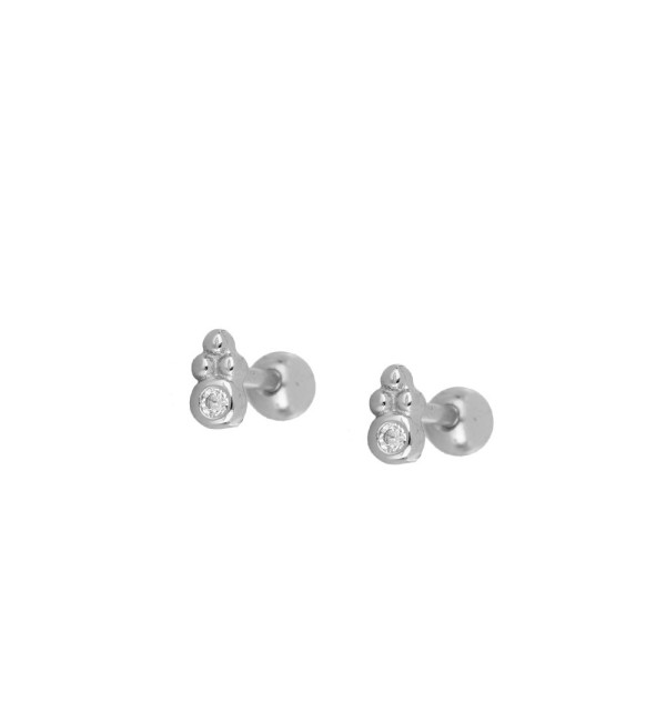 PENDIENTE NIZAN PIERCING SILVER | Bymarta.es