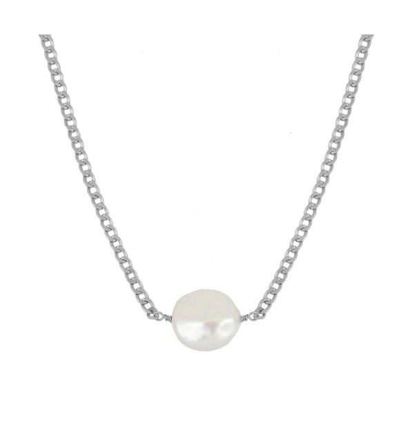 Collar de plata 925 , con perla natural