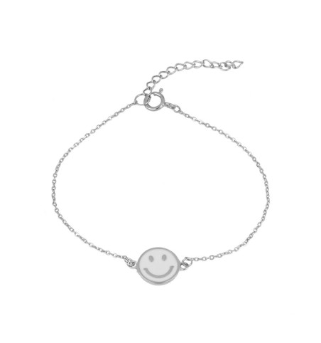 BRACELET HAPPY WHITE SILVER | Bymarta.es
