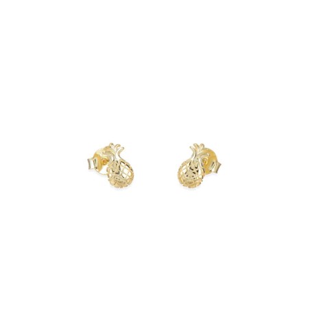 PENDIENTE ANANAS MINIS GOLD | Bymarta.es
