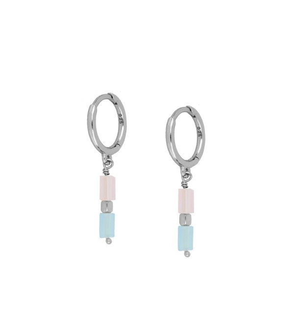 EARRING DEVA HOOPS SILVER | Bymarta.es