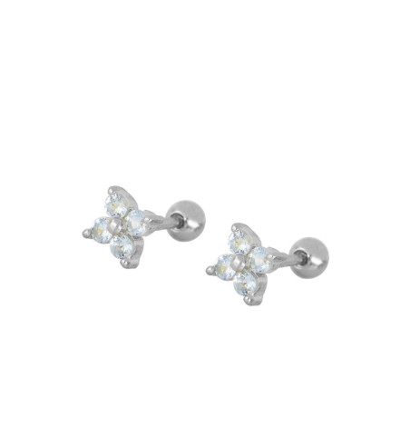 PENDIENTE ALICE AQUA PIERCING SILVER | Bymarta.es