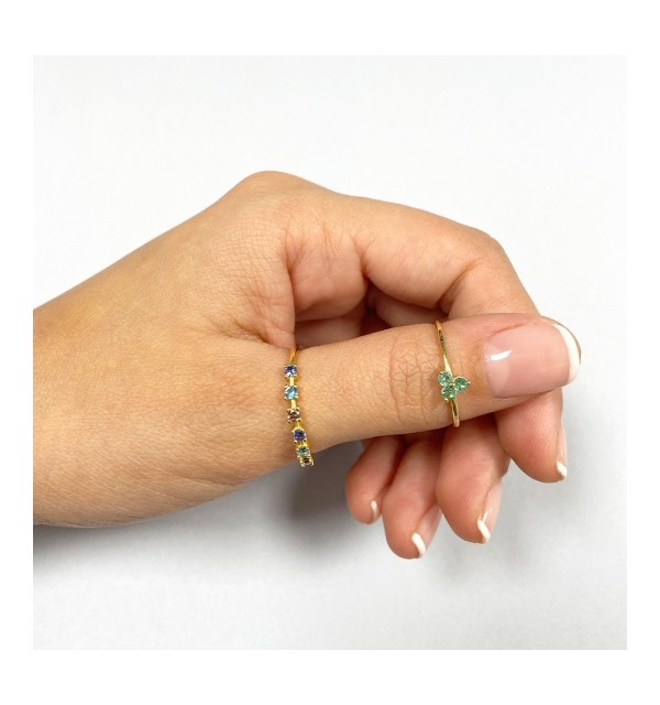 RING ARELY GREEN GOLD | Bymarta.es