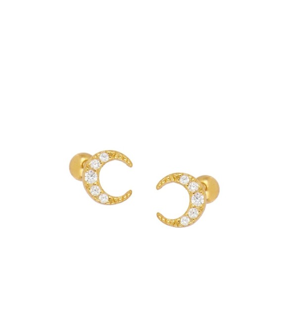 PENDIENTE LUNE PIERCING GOLD | Bymarta.es