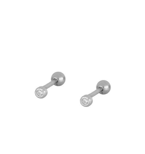 EARRING PEQUE PIERCING SILVER | Bymarta.es