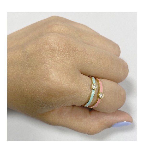 RING SASHA BLUE GOLD | Bymarta.es