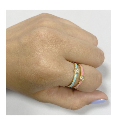 ANILLO SASHA BLUE GOLD | Bymarta.es
