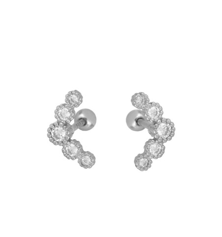 EARRING DANILA PIERCING SILVER | Bymarta.es