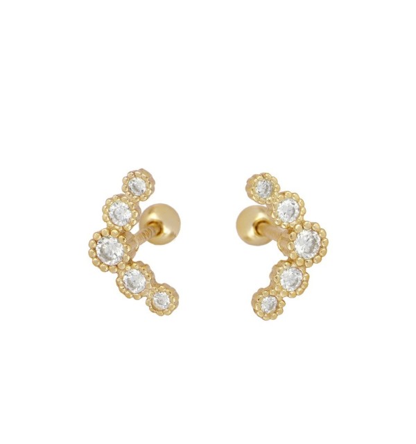 EARRING DANILA PIERCING GOLD | Bymarta.es
