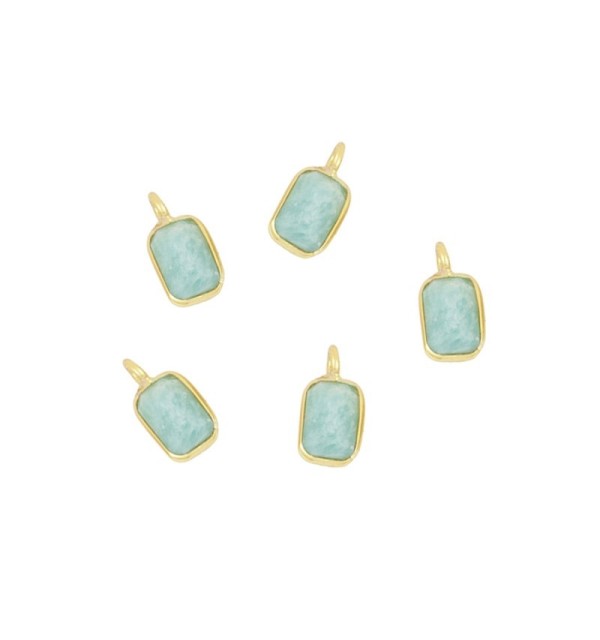 TICK AMAZONITE CHARM GOLD | Bymarta.es