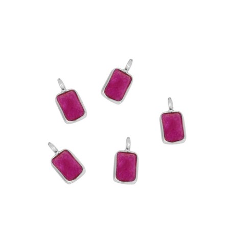 TICK JADE FUCSIA CHARM SILVER | Bymarta.es