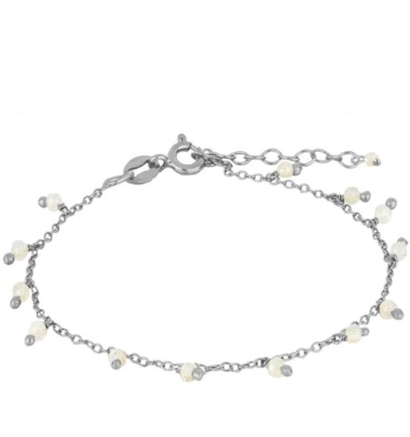 TOBILLERA BIANCA SILVER | Bymarta.es