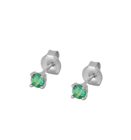 EARRING MILI VERDE SILVER | Bymarta.es