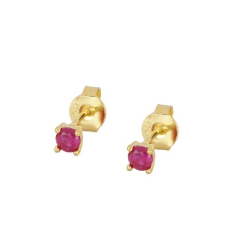 EARRING MILI FUCSIA GOLD | Bymarta.es