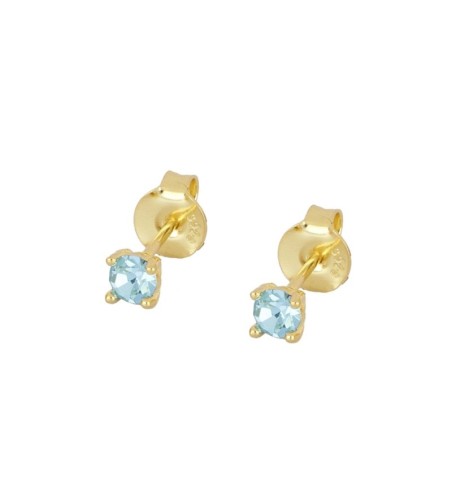 EARRING MILI AZUL GOLD | Bymarta.es