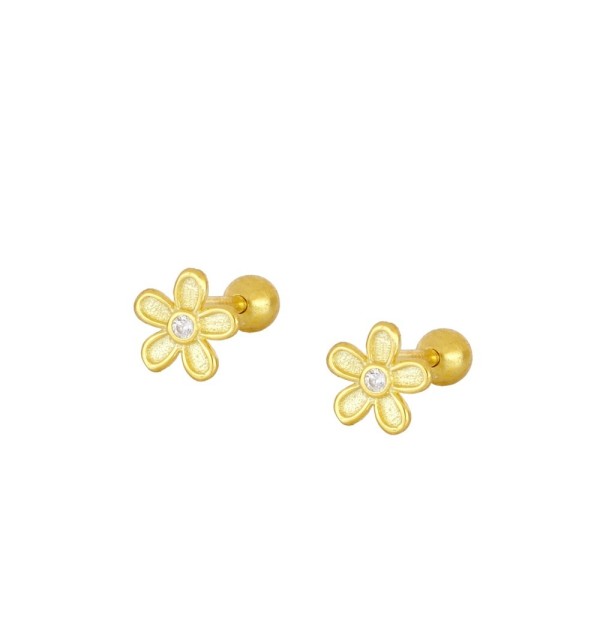 EARRING POPPY  PIERCING GOLD | Bymarta.es