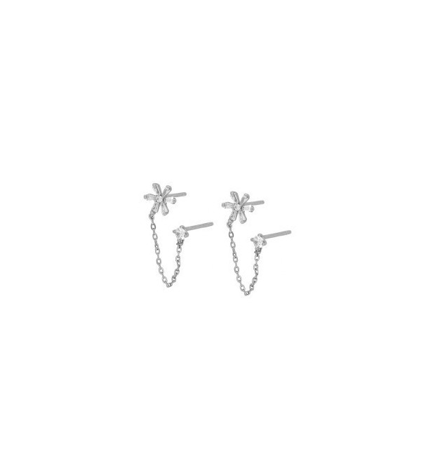 EARRING TAHIA SILVER | Bymarta.es