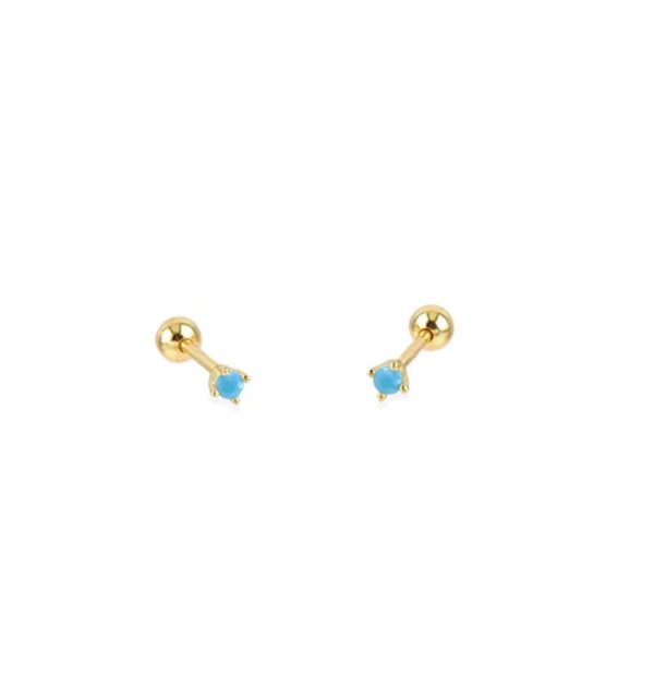 EARRING POINT COLORS PIERCING GOLD | Bymarta.es