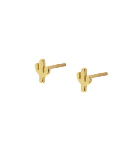 PENDIENTES MINIS CACTUS GOLD | Bymarta.es