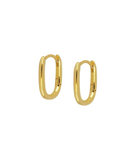Pendiente aro, disponible en plata de primera ley, con baño de oro