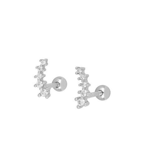 Pendiente piercing mini, disponible en plata de primera ley