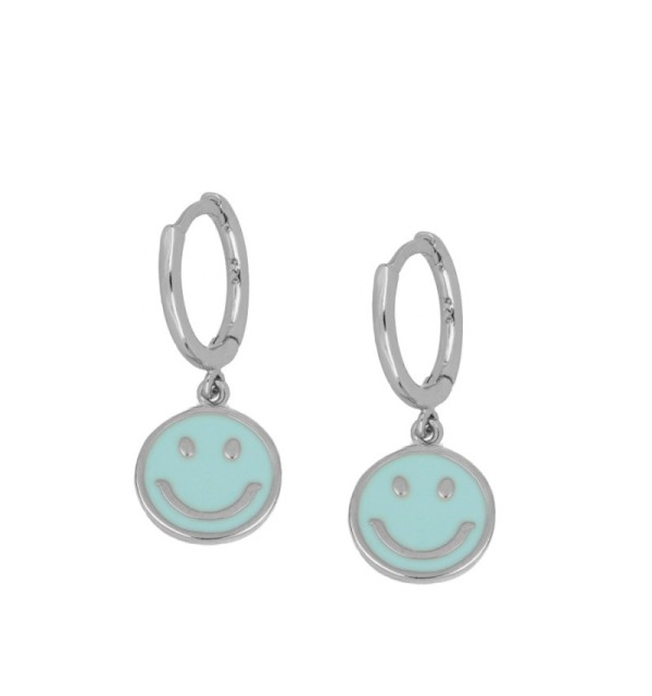 EARRING SMILEY LOVE HOOPS silver | Bymarta.es
