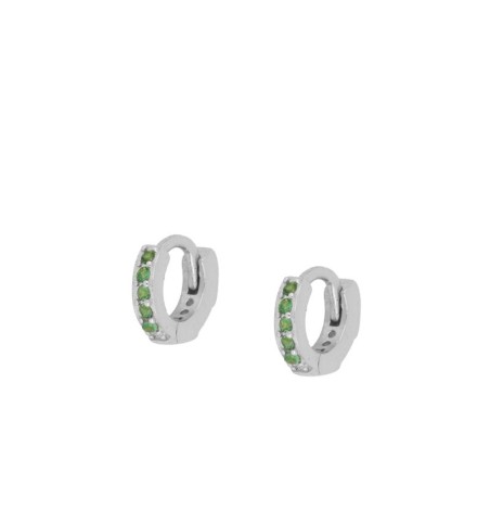PENDIENTES CUQUI GREEN SILVER| Bymarta.es