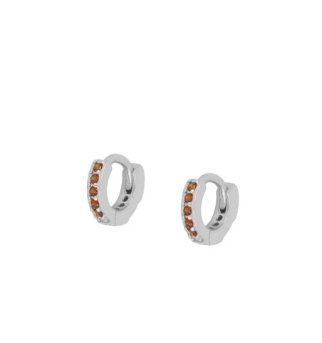 EARRING CUQUI ORANGE SILVER | Bymarta.es