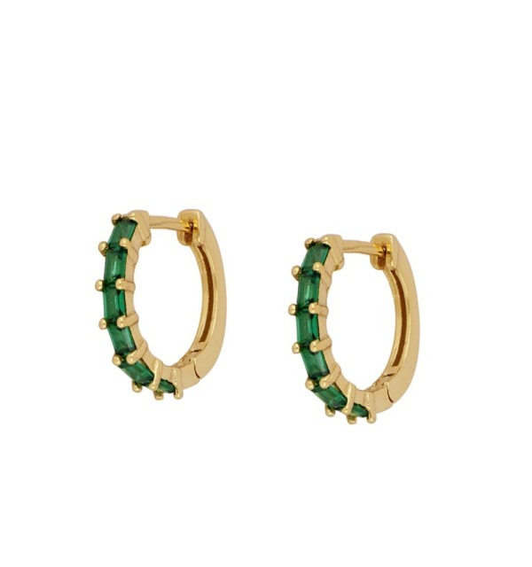 EARRING INÉS GREEN GOLD | Bymarta.es