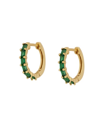 EARRING INÉS GREEN GOLD | Bymarta.es