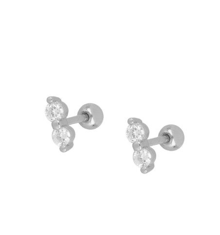 PENDIENTE SAHAR PIERCING SILVER | Bymarta.es