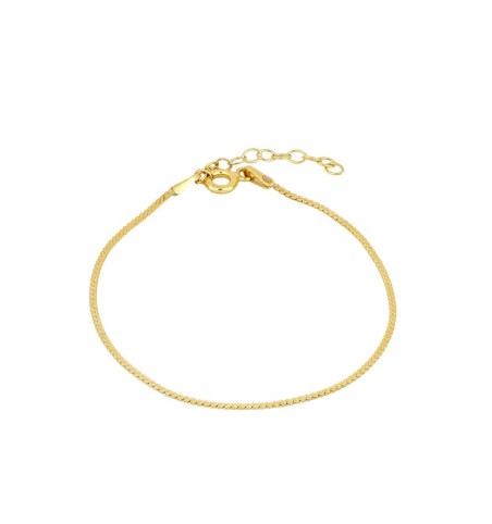 Pulsera de plata de ley , bañada en oro.