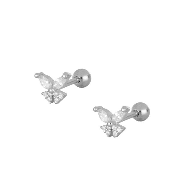 EARRING MALAK PIERCING SILVER | Bymarta.es